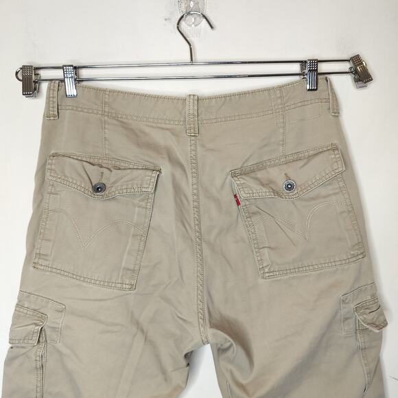 Levis Loose Straight Khaki Cargo Pants 36 x 35 Relaxed Baggy - Picture 13 of 16